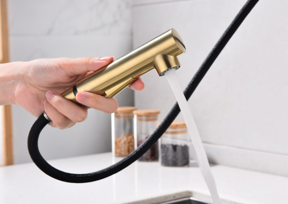 Детальное фото товара: Paulmark NEO, смеситель, светлое брашированное золото