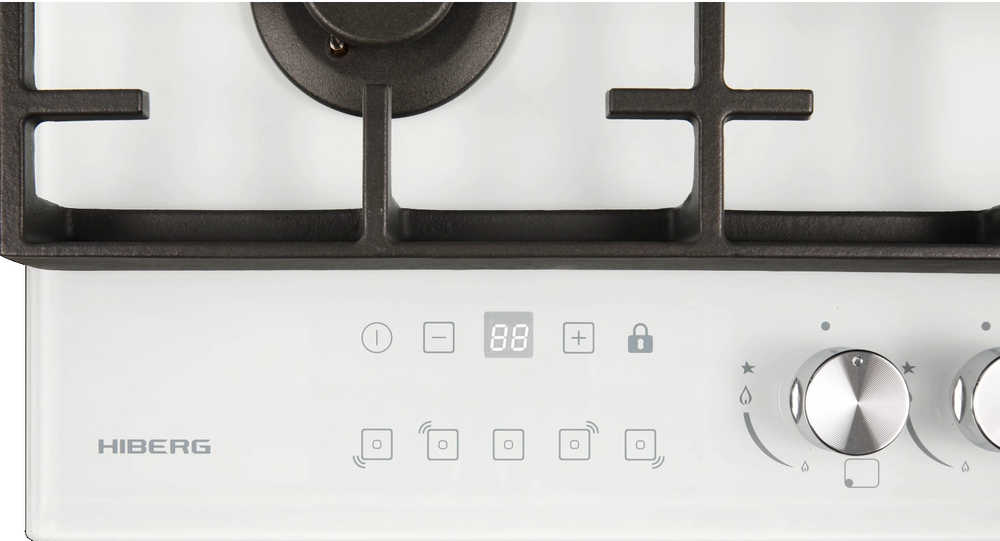 HIBERG VM 7155 W Детальное фото товара: HIBERG VM 7155 W газовая поверхность