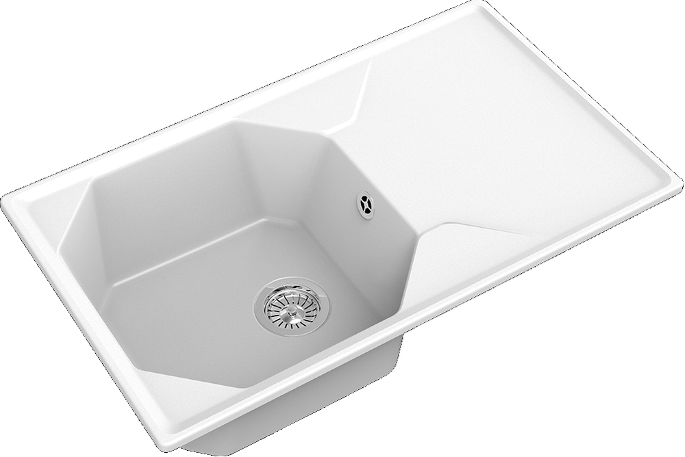 GranFest UNIQUE GF-U-840L, мойка, мрамор, иней Детальное фото товара: GranFest UNIQUE GF-U-840L, мойка, мрамор, иней