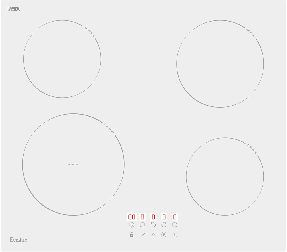 Фото товара: Evelux HEI 641 W индукционная поверхность