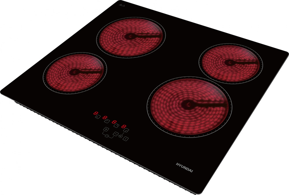 Детальное фото товара: Hyundai HHE 6410 BG стеклокерамическая поверхность