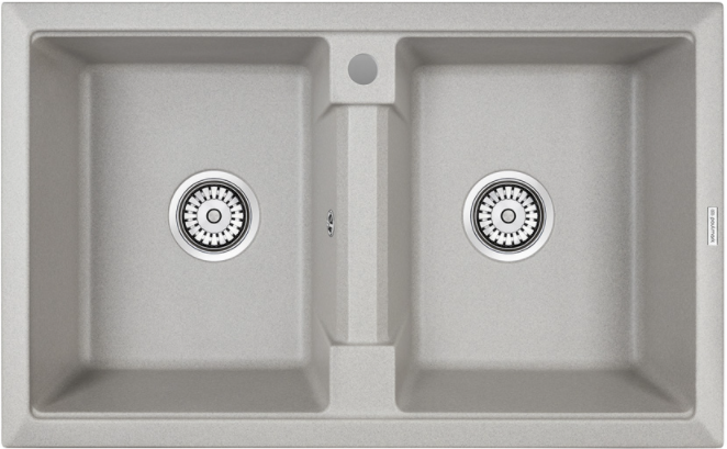 Детальное фото товара: Paulmark TANDEM 80/2, мойка, гранит, серый