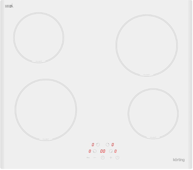 Фото товара: Korting HK 60003 BW стеклокерамическая поверхность