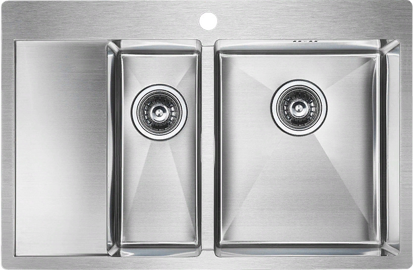 Фото товара: Paulmark KRONER 78/2SF, мойка, нержавеющая сталь брашированное, правая