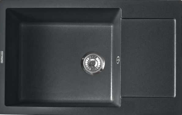 LAVA L.8 BASALT, мойка, гранит, черный Детальное фото товара: LAVA L.8 BASALT, мойка, гранит, черный