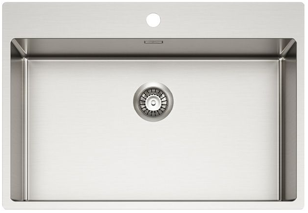 Фото товара: ALVEUS NOX 130 BRS, мойка, нержавеющая сталь (в комплекте с интегрированным сифоном)