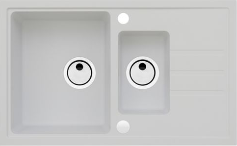 Фото товара: ALVEUS INTERMEZZO 70 GRANITAL ARCTIC-G11, мойка, гранит, белый (в комплекте с сифоном 1117293)