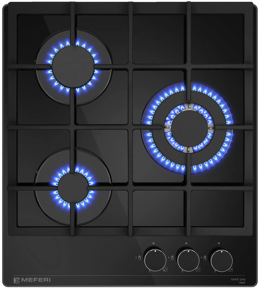 Фото товара: MEFERI MGH453BK GLASS POWER газовая поверхность
