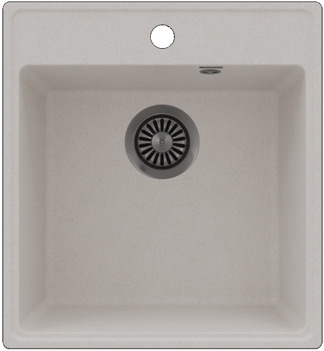 Фото товара: Maunfeld Perla 460 MFQS-460W, мойка, гранит, кремовый