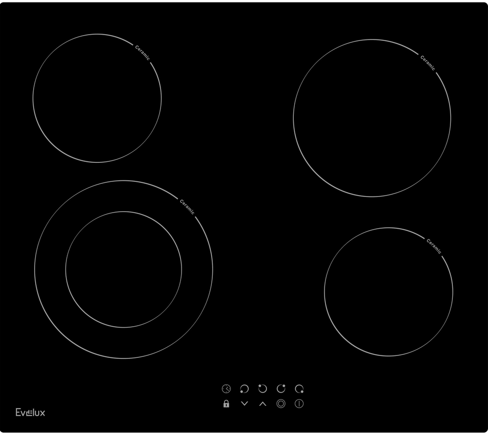 Детальное фото товара: Evelux HEV 641 B стеклокерамическая поверхность