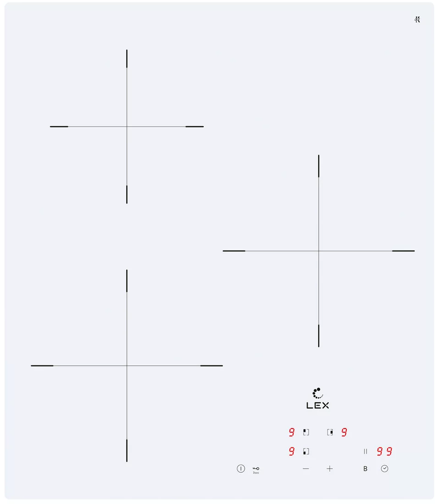 Фото товара: LEX EVI 430A WH индукционная поверхность