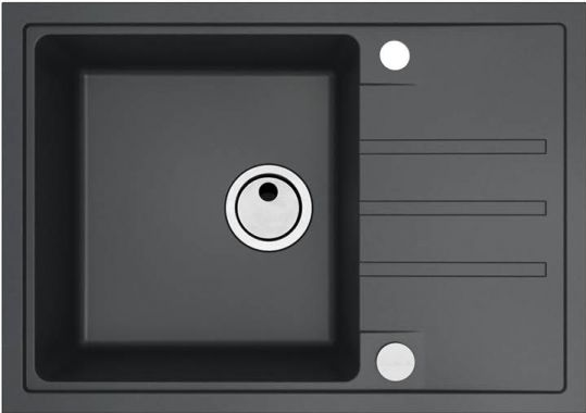 Фото товара: ALVEUS INTERMEZZO 40 G91 CARBON, мойка, гранит, черный (в комплекте с сифоном 1117292)