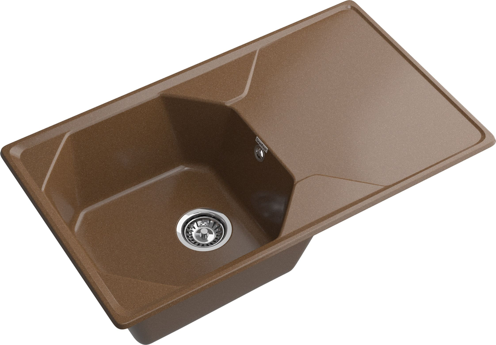 GranFest UNIQUE GF-U-840L, мойка, мрамор, терракот Детальное фото товара: GranFest UNIQUE GF-U-840L, мойка, мрамор, терракот