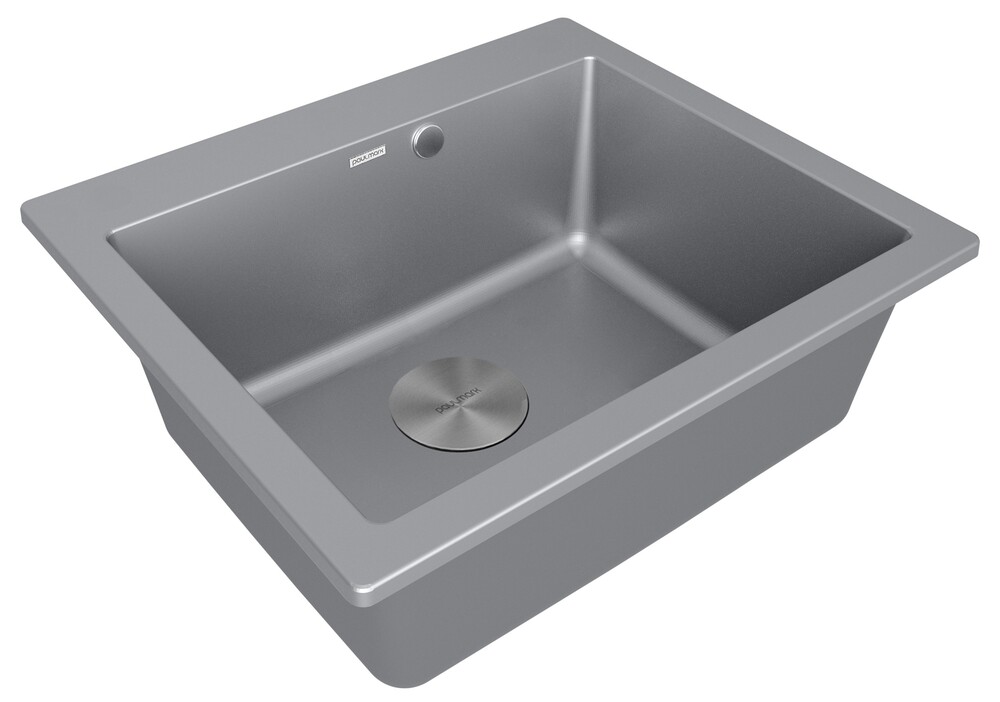 Детальное фото товара: Paulmark KANTE 60, мойка, гранит, серый металлик