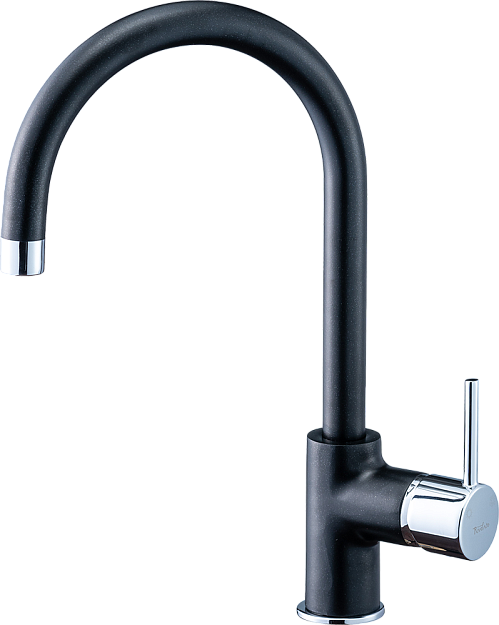 Фото товара: Rivelato ORTA 9021208 antracite/cromo, смеситель, гранит, антрацит/хром