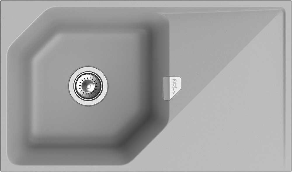 Фото товара: Rivelato LOCUS LS-85 grigio metallizzato, мойка, гранит, серый металлик