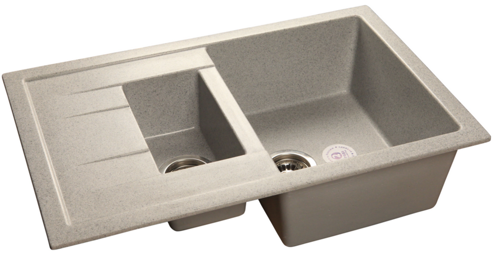 Фото товара: GranFest QUADRO GF-Q-775 KL, мойка, мрамор, серый