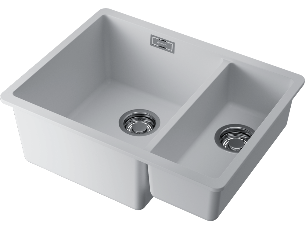 Детальное фото товара: Omoikiri Kata 55-2-U-WH, мойка, гранит, белый