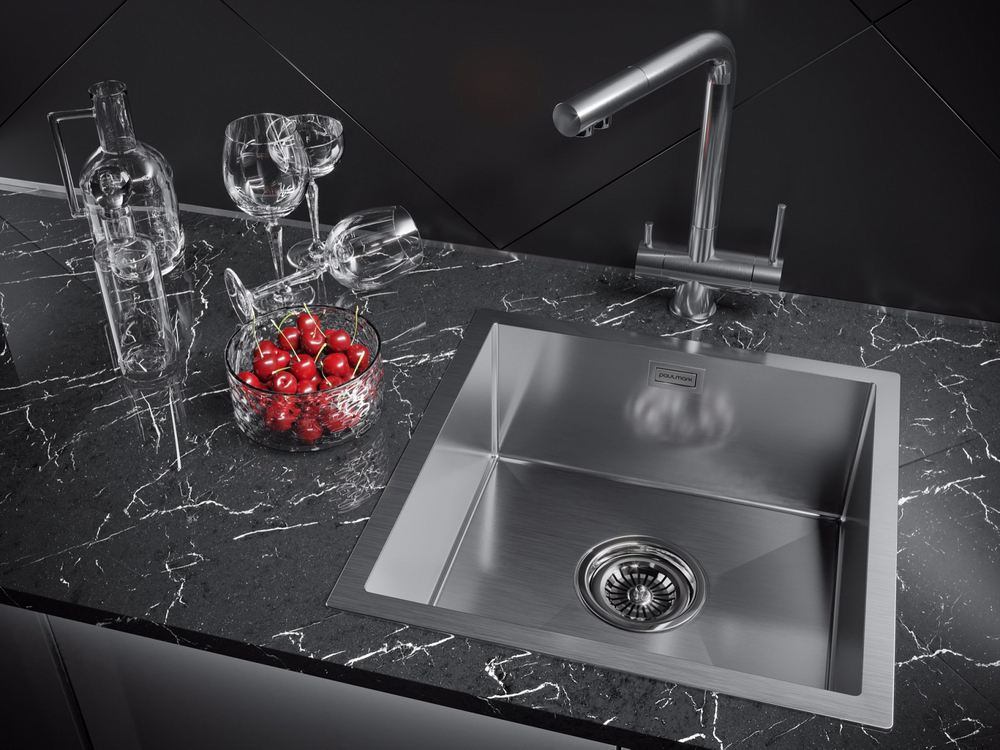 Детальное фото товара: Paulmark ALLER 44 UNI, мойка, нержавеющая сталь брашированная