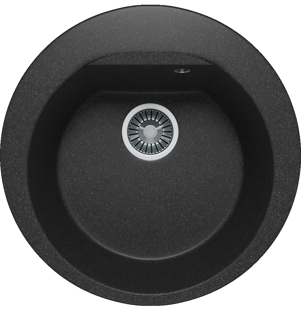 Polygran ATOL-520, мойка, мрамор, черный 16 Детальное фото товара: Polygran ATOL-520, мойка, мрамор, черный 16