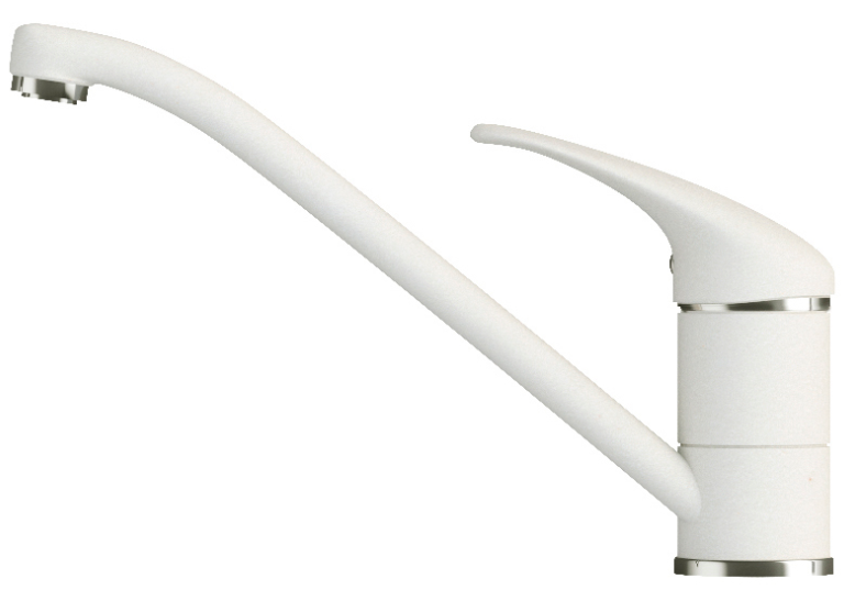 Фото товара: Polygran Низкий, смеситель, белый хлопок 36