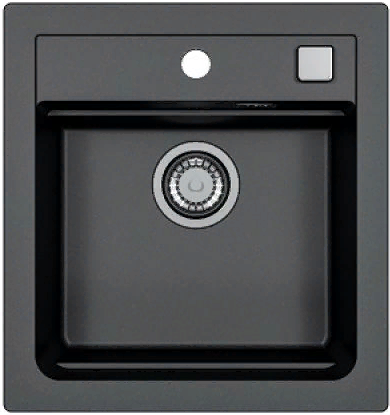 Фото товара: ALVEUS GRANITAL ATROX 20 CARBON - G91, мойка, гранит, черный (в комплекте с сифоном 1132823)