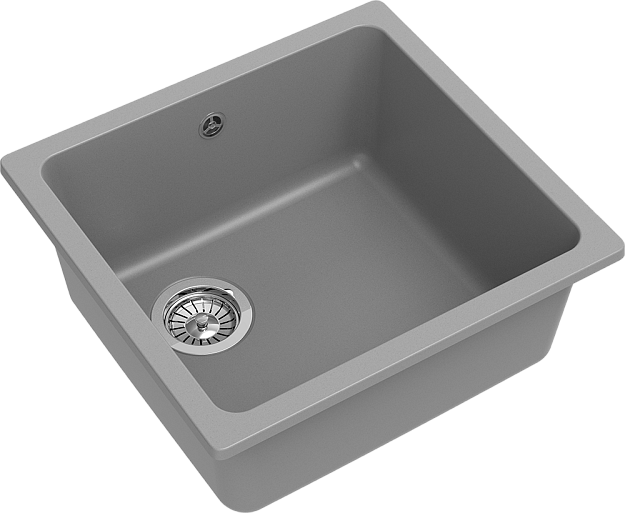 Детальное фото товара: Rivelato BERKANA BK-45 grigio metallizzato, мойка, гранит, серый металлик