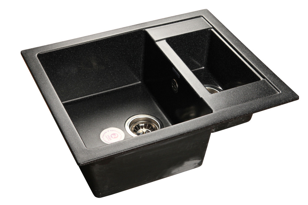 GranFest QUADRO GF-Q-610 K, мойка, мрамор, черный Детальное фото товара: GranFest QUADRO GF-Q-610 K, мойка, мрамор, черный