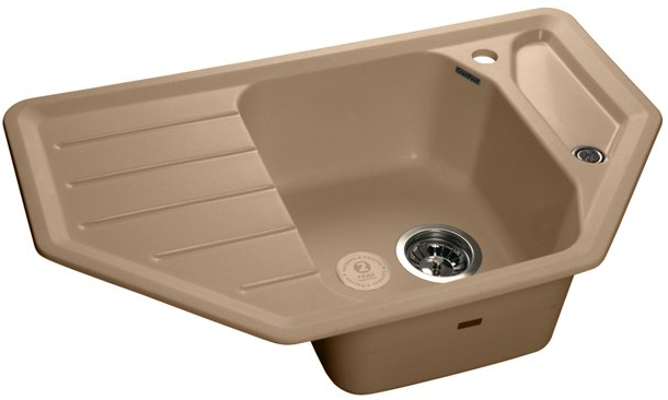 Детальное фото товара: GranFest CORNER GF-C-800 E, мойка, мрамор, топаз