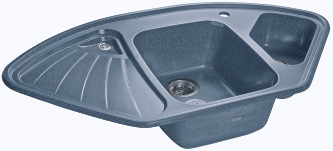 Детальное фото товара: GranFest CORNER GF-C-1040 E, мойка, мрамор, графит