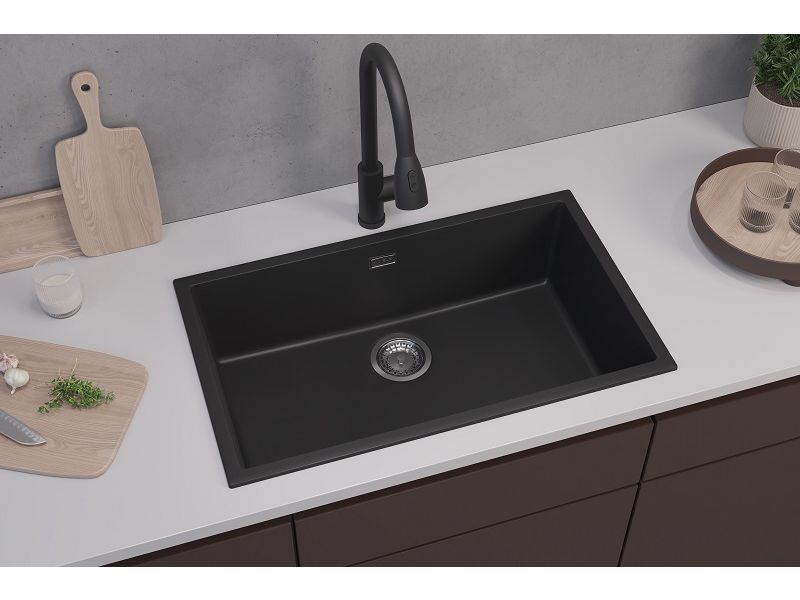 Детальное фото товара: ALVEUS OMNI 40 GRANITAL DEEP BLACK-G90, мойка, гранит, темно-черный (в комп. с сифоном 1145083)