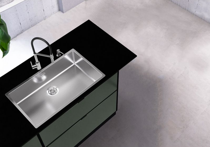 Детальное фото товара: ALVEUS NOX 60 BRS, мойка, нержавеющая сталь брашированная (в комплекте с интегрированным сифоном)
