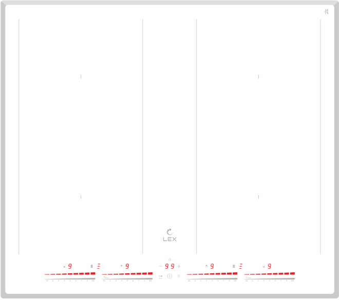 Фото товара: LEX EVI 641С WH индукционная поверхность