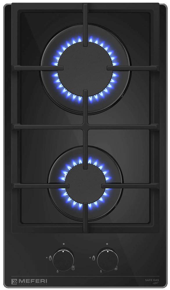 Фото товара: MEFERI MGH302BK GLASS LIGHT газовая поверхность