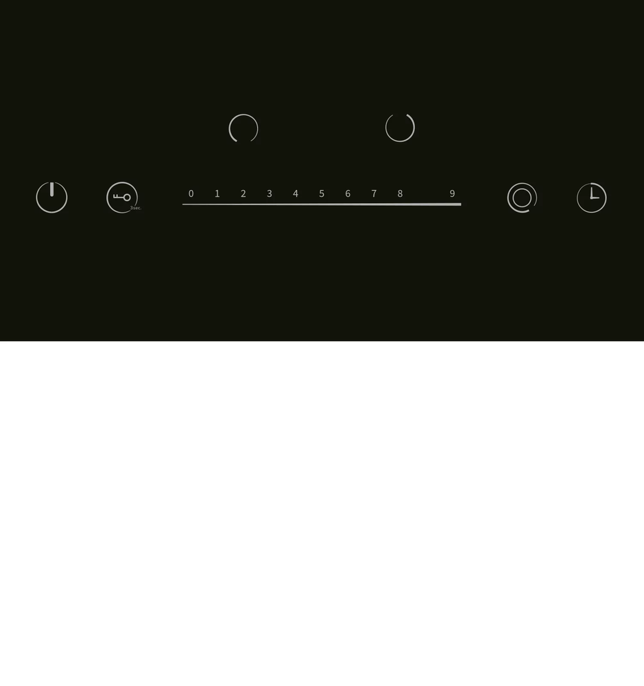 Детальное фото товара: LEX EVH 321A BL стеклокерамическая поверхность