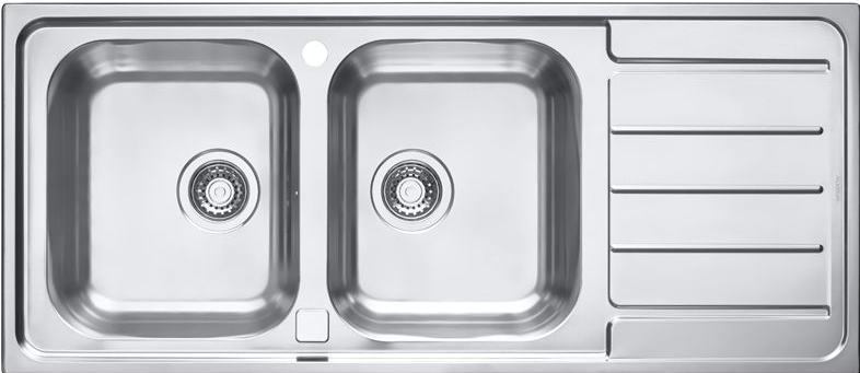 Детальное фото товара: ALVEUS LINE MAXIM 100 SAT-90, мойка, нержавеющая сталь сатин (в комплекте с сифоном 1127257)