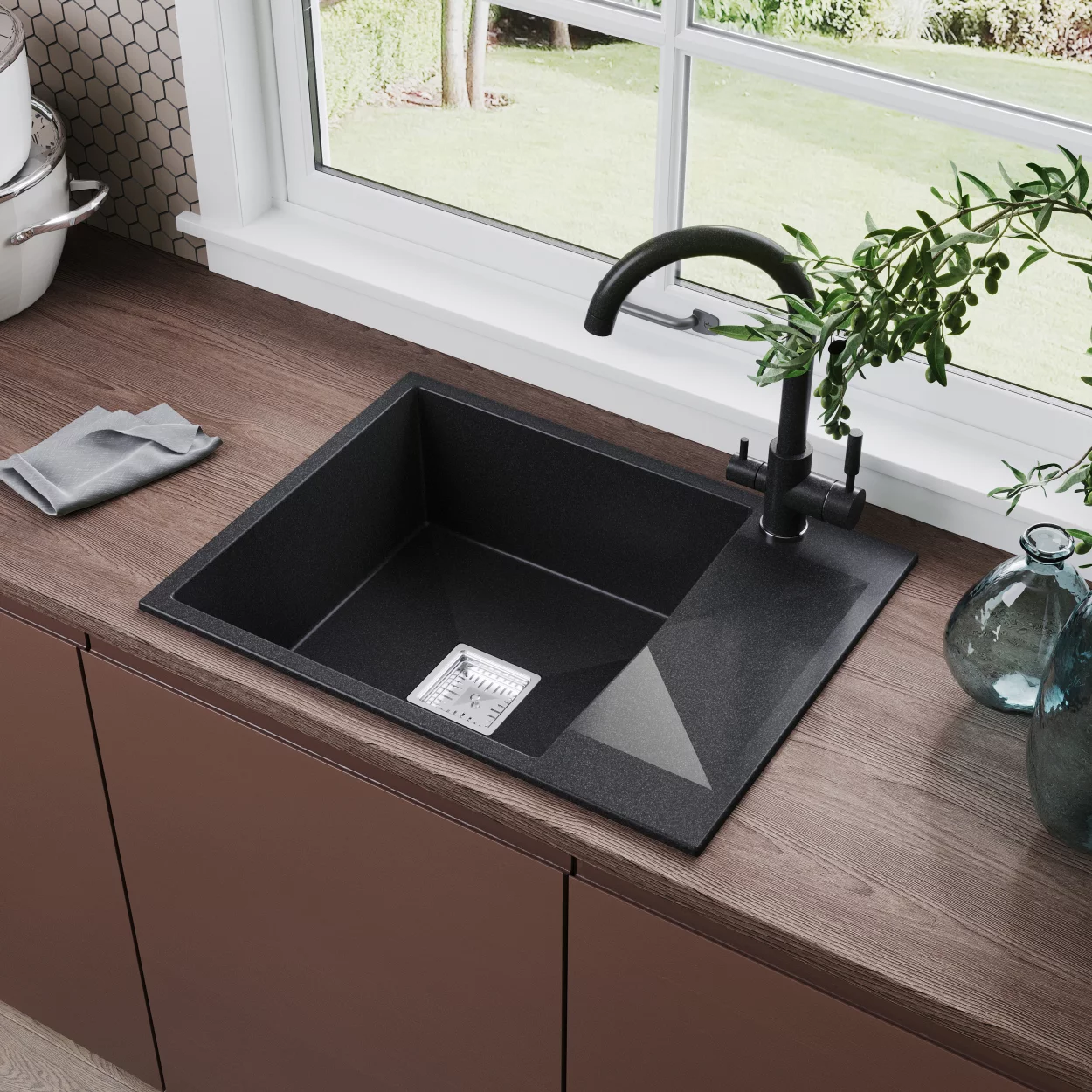 Детальное фото товара: Tolero BLADE 660, мойка, гранит, грей