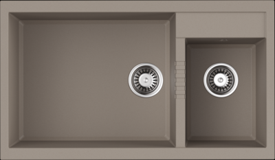 Фото товара: Omoikiri Tedori 86-2-LB-SA, мойка, гранит, бежевый