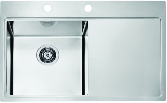 Фото товара: ALVEUS PURE 40L new KMB-90, мойка, нержавеющая сталь, левая (в комплекте с сифоном 1148858)