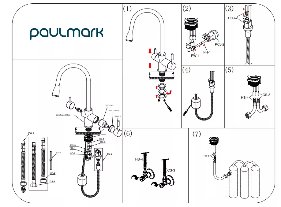 Детальное фото товара: Paulmark LANGE, смеситель, светлое золото