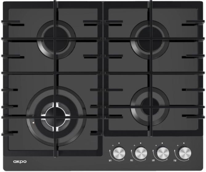 AKPO PGA 604 AGC-T BL Детальное фото товара: AKPO PGA 604 AGC-T BL газовая поверхность