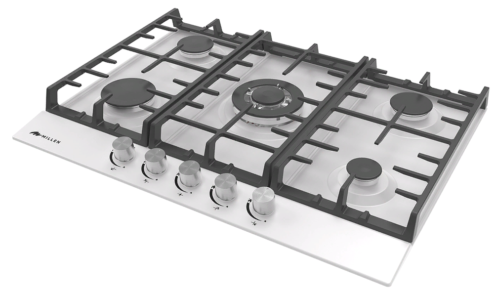 MILLEN MGH 701 WH Детальное фото товара: MILLEN MGH 701 WH газовая поверхность