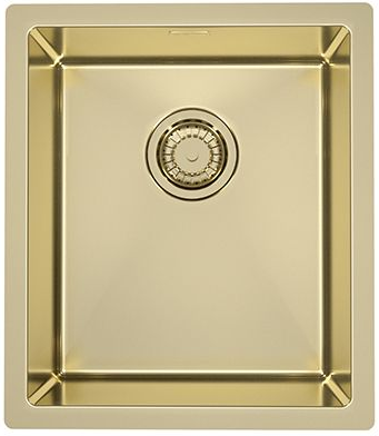 Детальное фото товара: ALVEUS QUADRIX MONARCH 20 GOLD, мойка, нержавеющая сталь, золото (в компл. с выпуском без сифона)