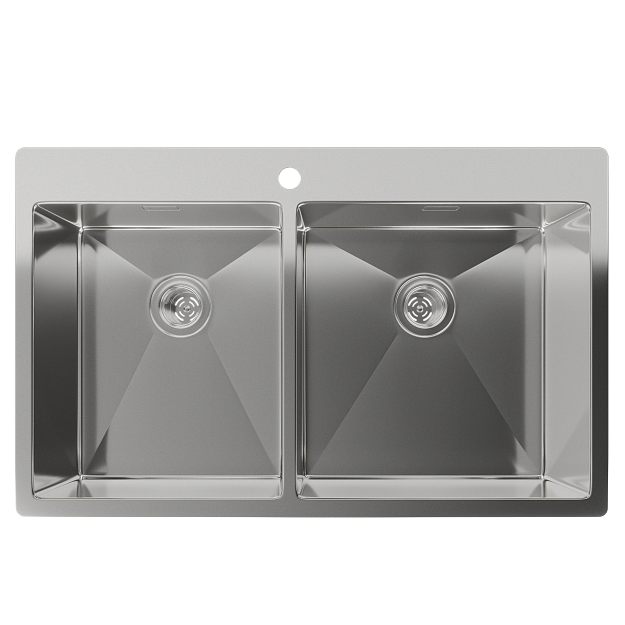 Фото товара: Rivelato RINOX 8050 2В INOX, мойка, нержавеющая сталь