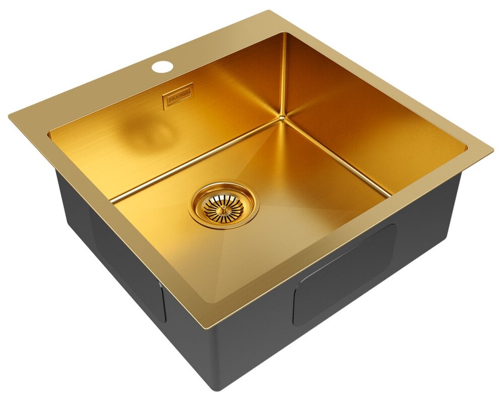 Детальное фото товара: Paulmark KRONER 51, мойка, нержавеющая сталь, брашированное золото