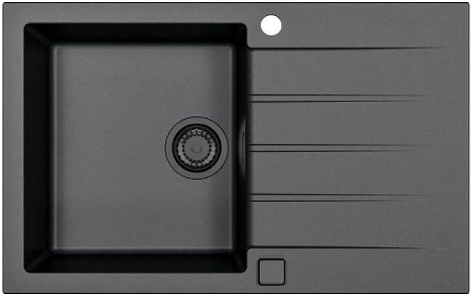 Фото товара: ALVEUS GRANITAL CADIT 20 CARBON - G91, мойка, гранит, черный (в комплекте с сифоном 1148149)