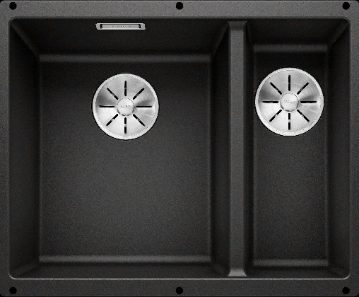 Фото товара: Blanco Subline 340/160-U, мойка, гранит, черный (чаша слева)