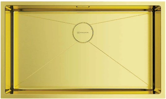 Фото товара: Omoikiri Taki 74-U/IF-LG, мойка, нержавеющая сталь/светлое золото