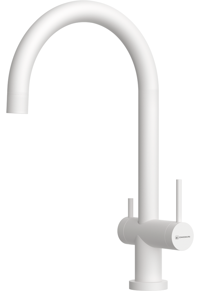 Фото товара: Omoikiri Yamada Slim-WH, смеситель, белый