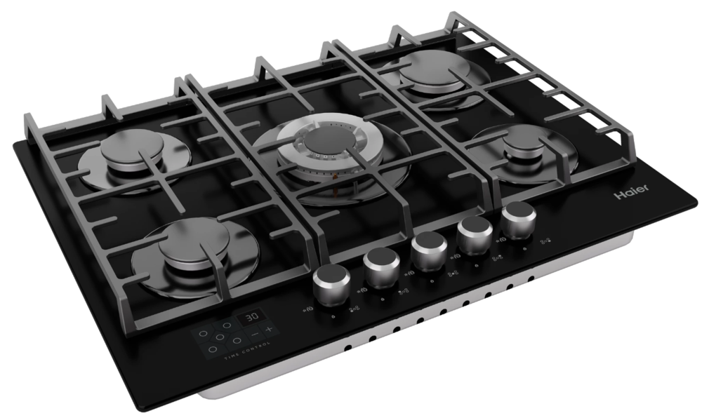 Детальное фото товара: Haier HHX-G75CWSB газовая поверхность